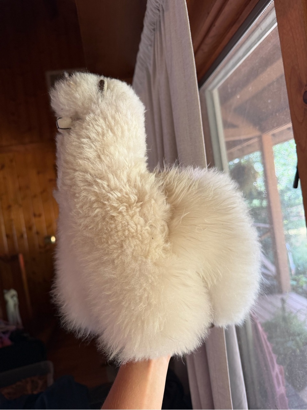 Plush Alpaca Toy - Cream Fur